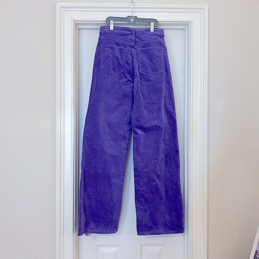 Purple, corduroy, wide leg jeans. Worn once!